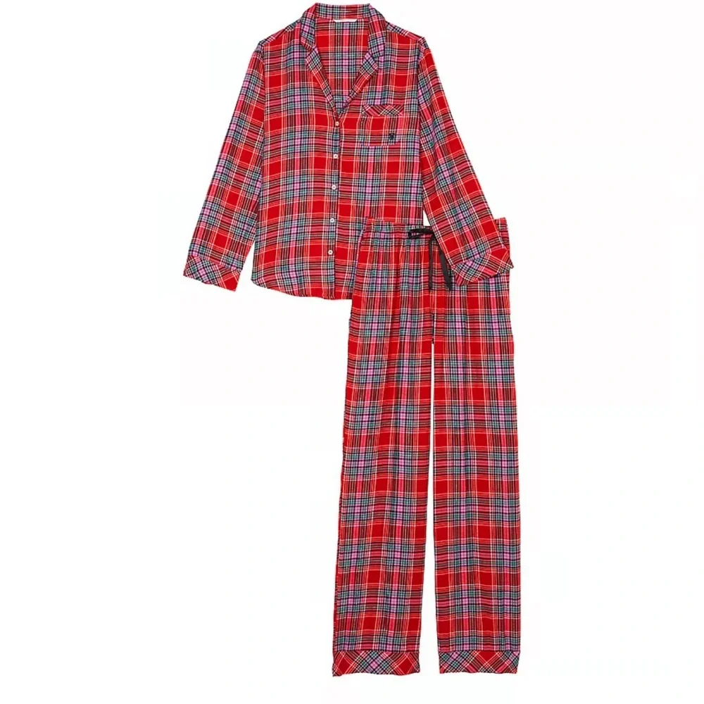 Victoria Secret Flannel Long Pajama Set - Picture 3 of 6